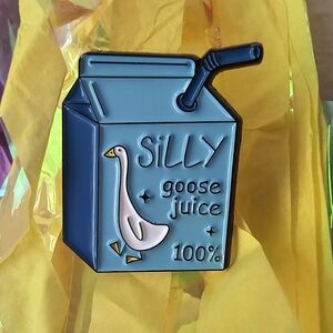 Silly Goose Juice Enamel Pin